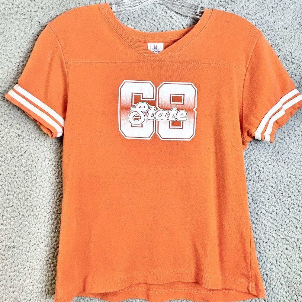 Vintage 90s Oregon State University Team 68 Baby Doll Shirt Large Made In USA